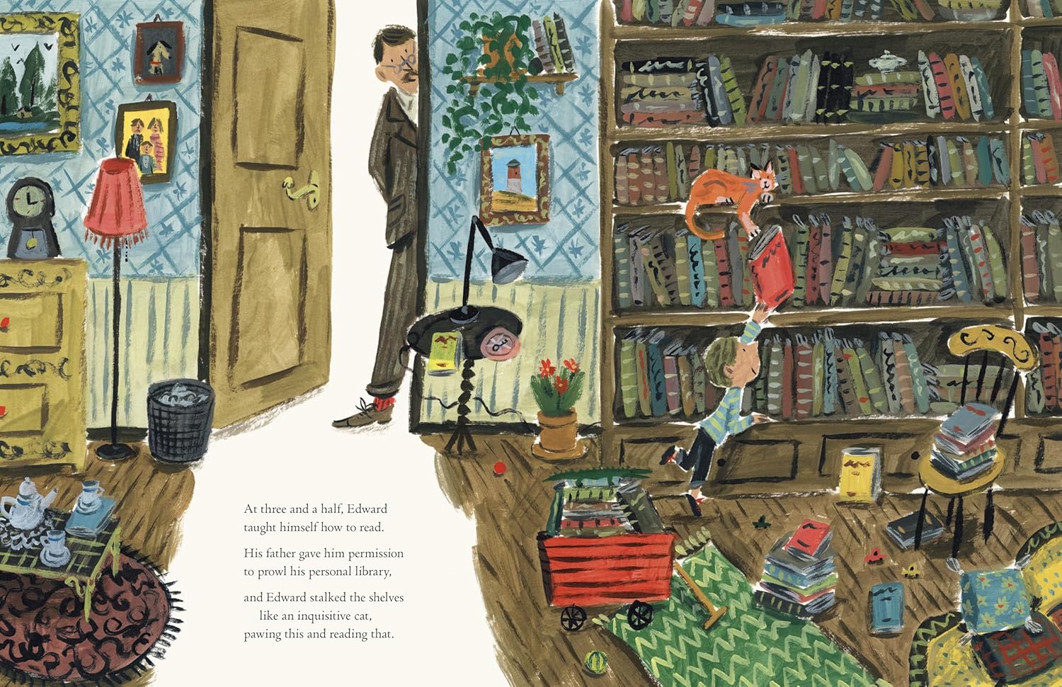 celebrate-picture-books-picture-book-review-as-edward-imagined-fathers-library