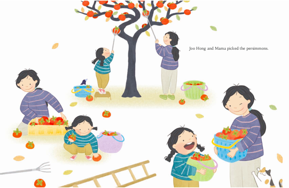 celebrate-picture-books-picture-book-review-the-most-perfect-persimmon-picking-persimmons