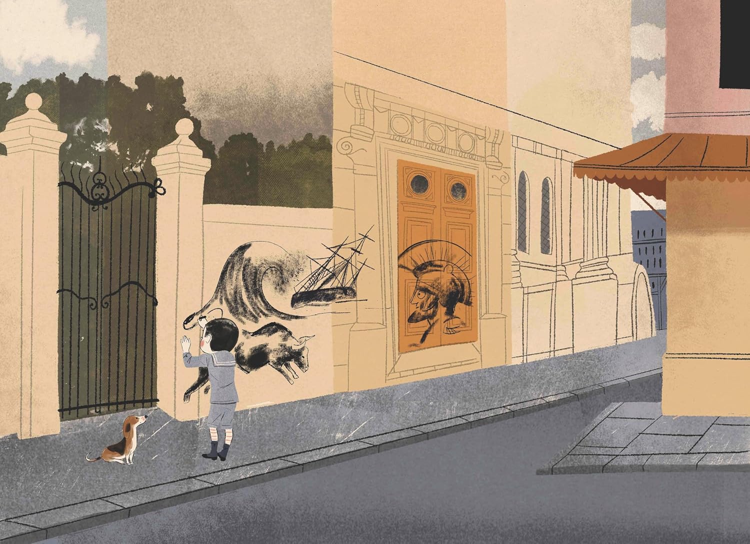 celebrate-picture-books-picture-book-review-santiago-saw-things-differently-drawing-on-wall